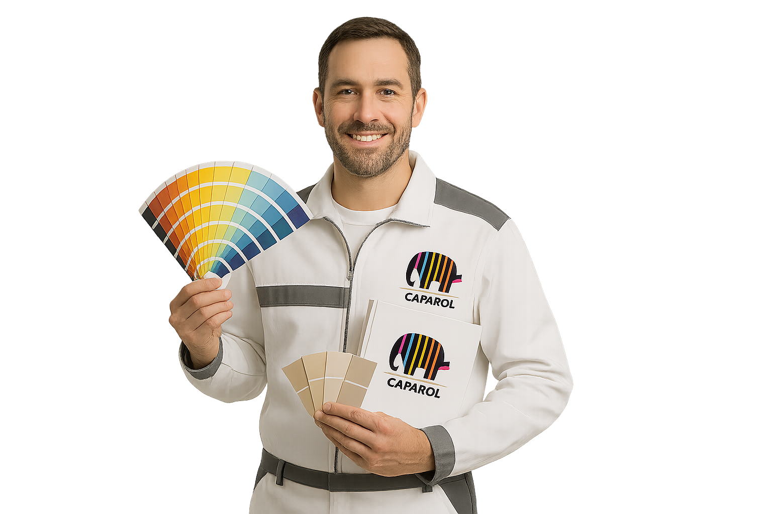 Man with Caparol color pallet